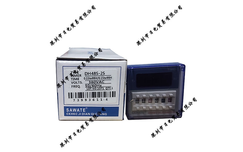 SAWATE DH48S-2S 重復(fù)循環(huán)單刀雙擲時間繼電器帶插座底座